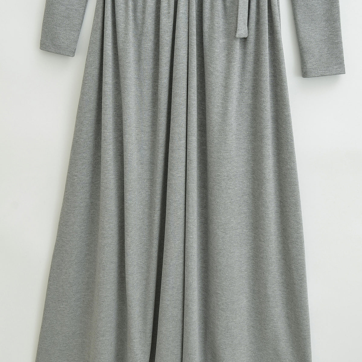 Women's midi dress with gathering, V neck and tailored pleated skirt EVA-US