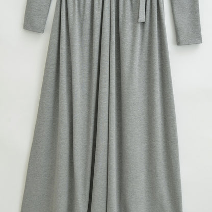 Women's midi dress with gathering, V neck and tailored pleated skirt EVA-US