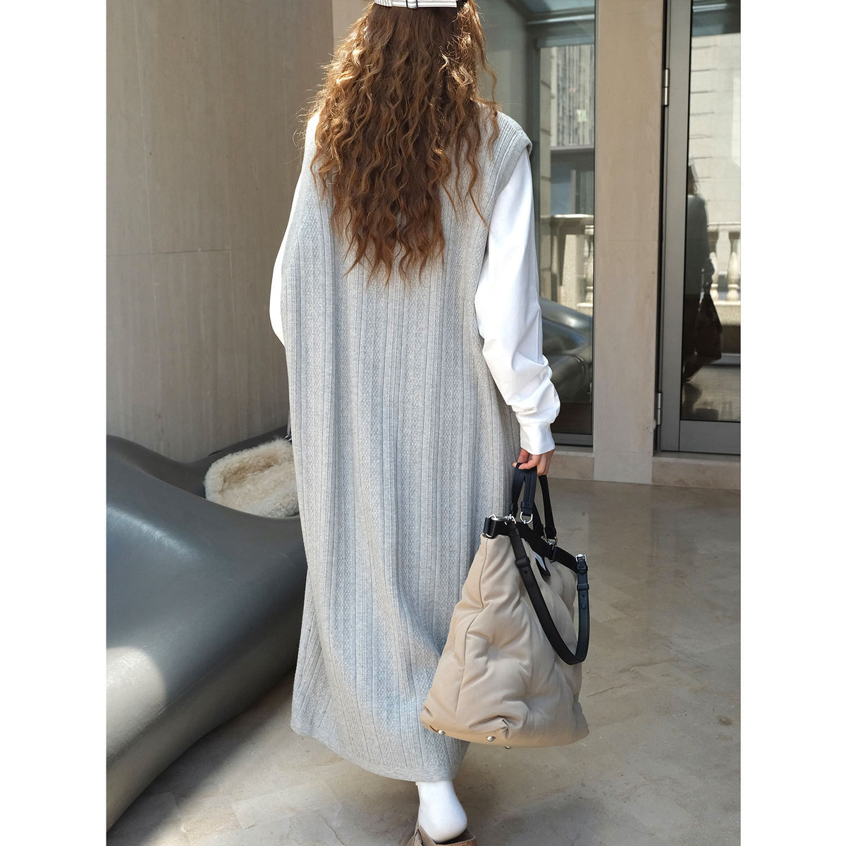 Women Small Perforated Bucket Crossbody Bag with Adjustable Shoulder Strap EVA-US