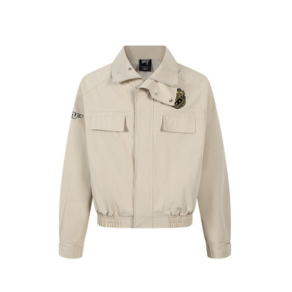 Men's short bomber-style jacket with elastic hem and breast flaps EVA-US