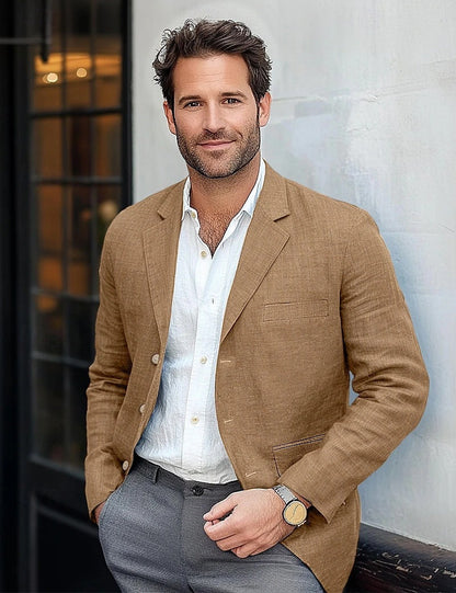Men's Casual Linen Blazer EVA-US