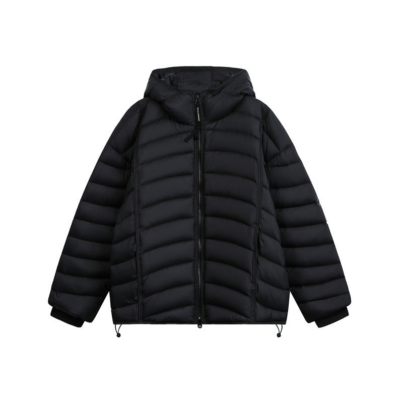 Women's Lightweight Padded Down Jacket with Hood and Adjustable Hem EVA-US