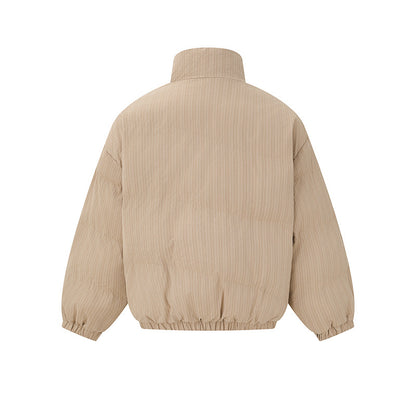Unisex Reversible Boxy Jacket with Quilted Outer and Fleece Inner Side EVA-US
