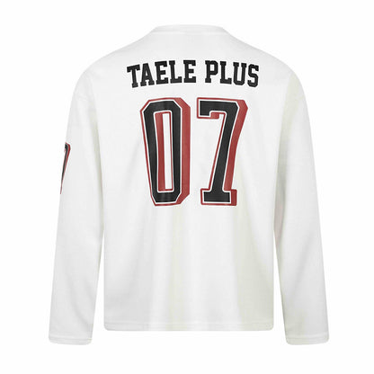 Unisex Sporty Oversized Hockey Jersey with Mesh Structure, Number Print and V-Notch Collar EVA-US