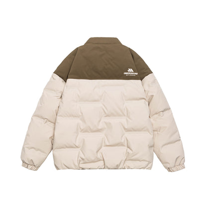 Unisex Padded Comfort Puffer Jacket with High Stand Collar and Brand Logo EVA-US