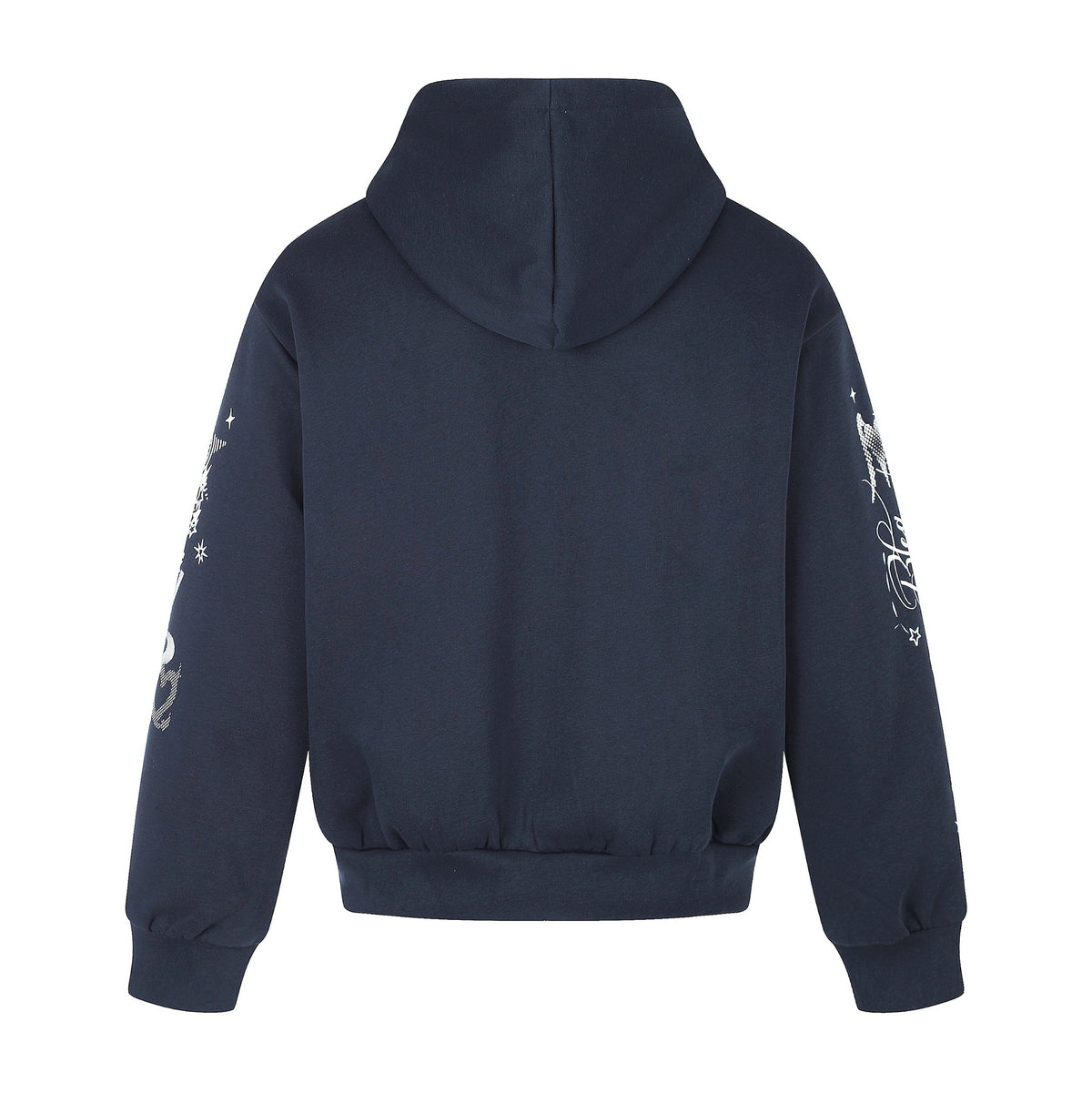 Unisex Printed Hooded Zip Jacket in Casual Boxy Cut with Full Zip EVA-US