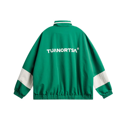 Unisex Boxy-Colorblock-Training Jacket with high stand-up collar EVA-US