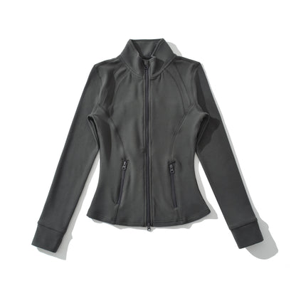 Women's Tailored Functional Fleece Jacket with Stand-up Collar and Shaping Seams EVA-US