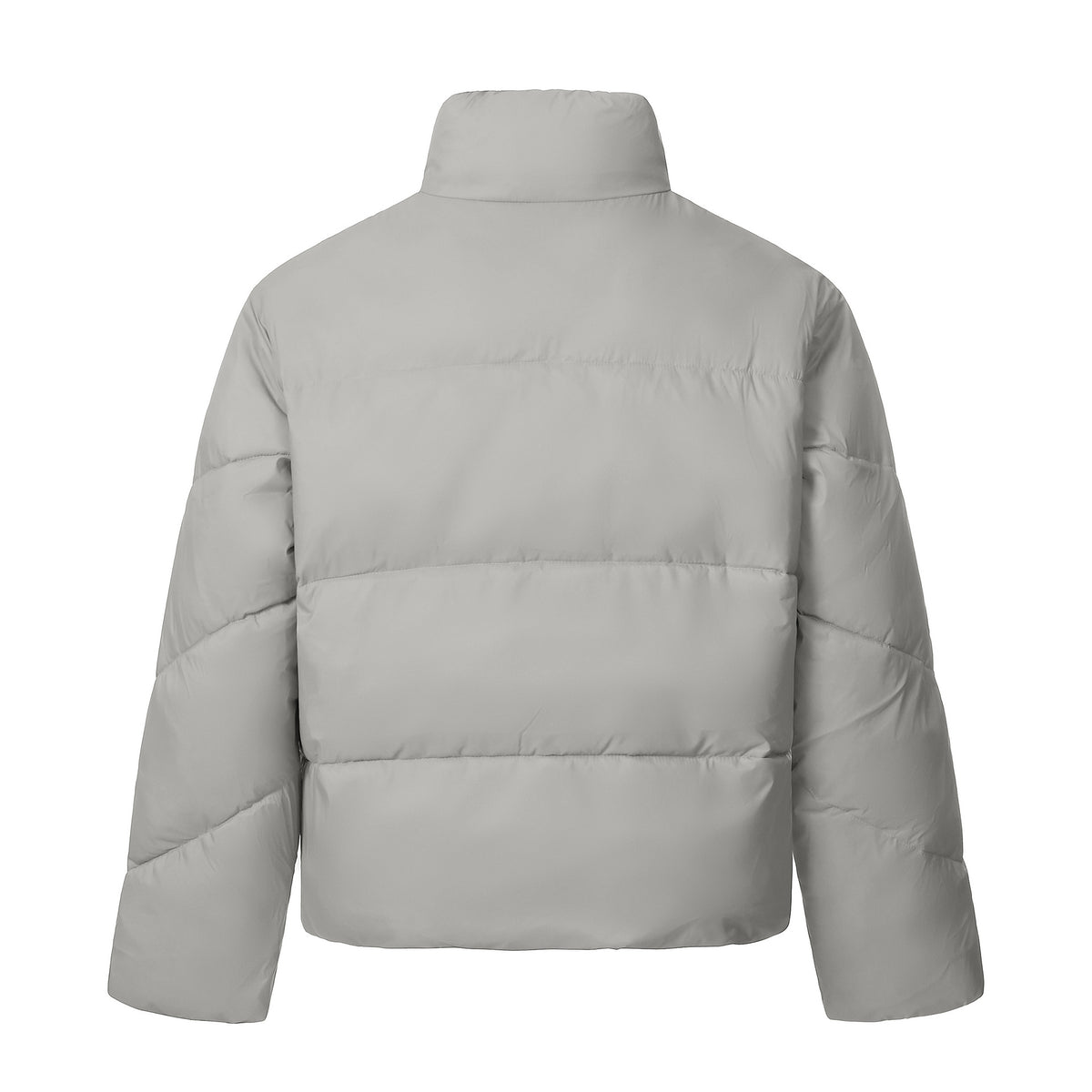 Unisex Short Quilted Insulation Jacket with Warm Funnel Collar EVA-US