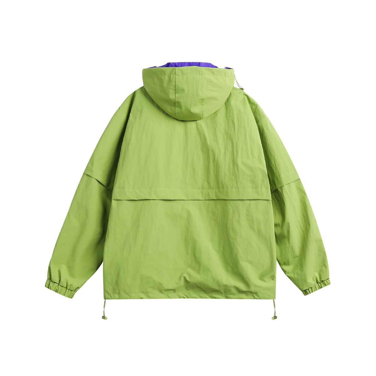 Unisex Technical Oversize Anorak with Hood, Zipper Details and Kangaroo Pocket EVA-US