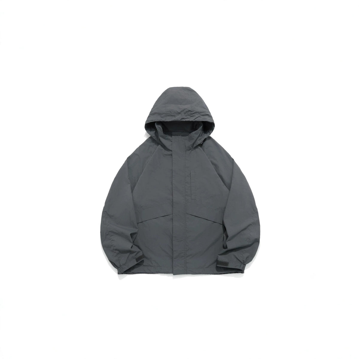 Unisex Wide water-repellent hooded parka with concealed zipper placket and flap pockets EVA-US