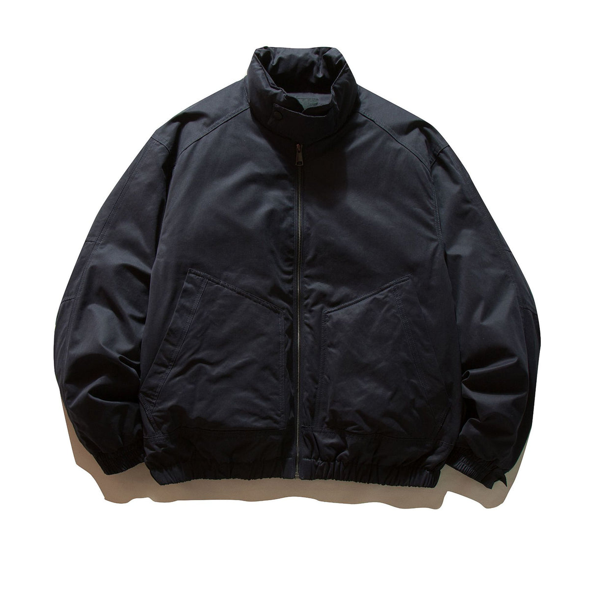 Men's padded bomber jacket with high stand-up collar and elastic hem EVA-US