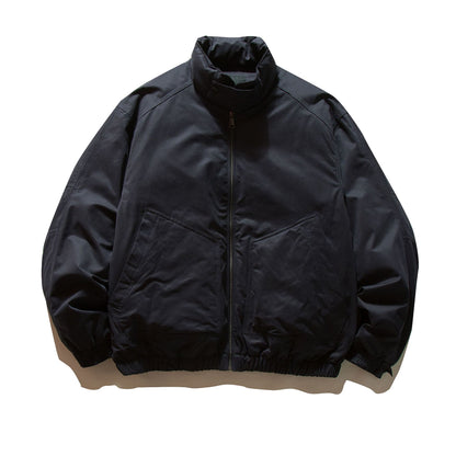 Men's padded bomber jacket with high stand-up collar and elastic hem EVA-US