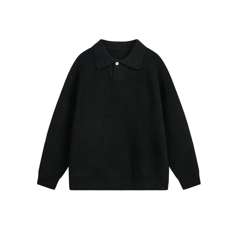 Women's chunky knit polo with Kent collar and oversized silhouette EVA-US