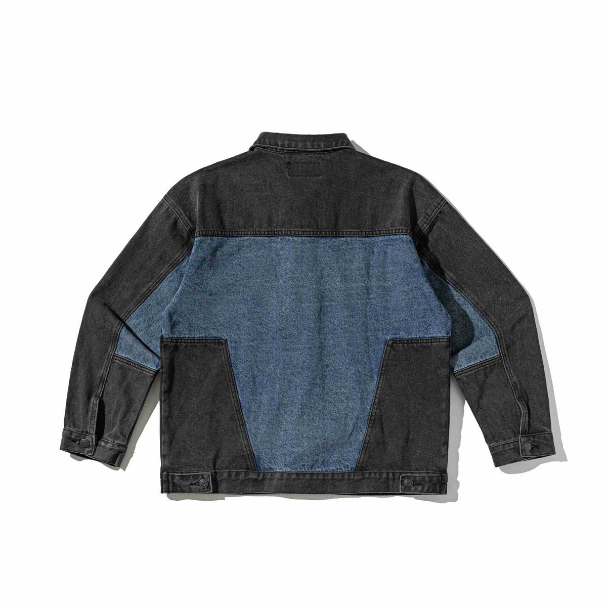 Unisex Denim Workwear Overshirt in a boxy fit with contrasted chest pockets EVA-US