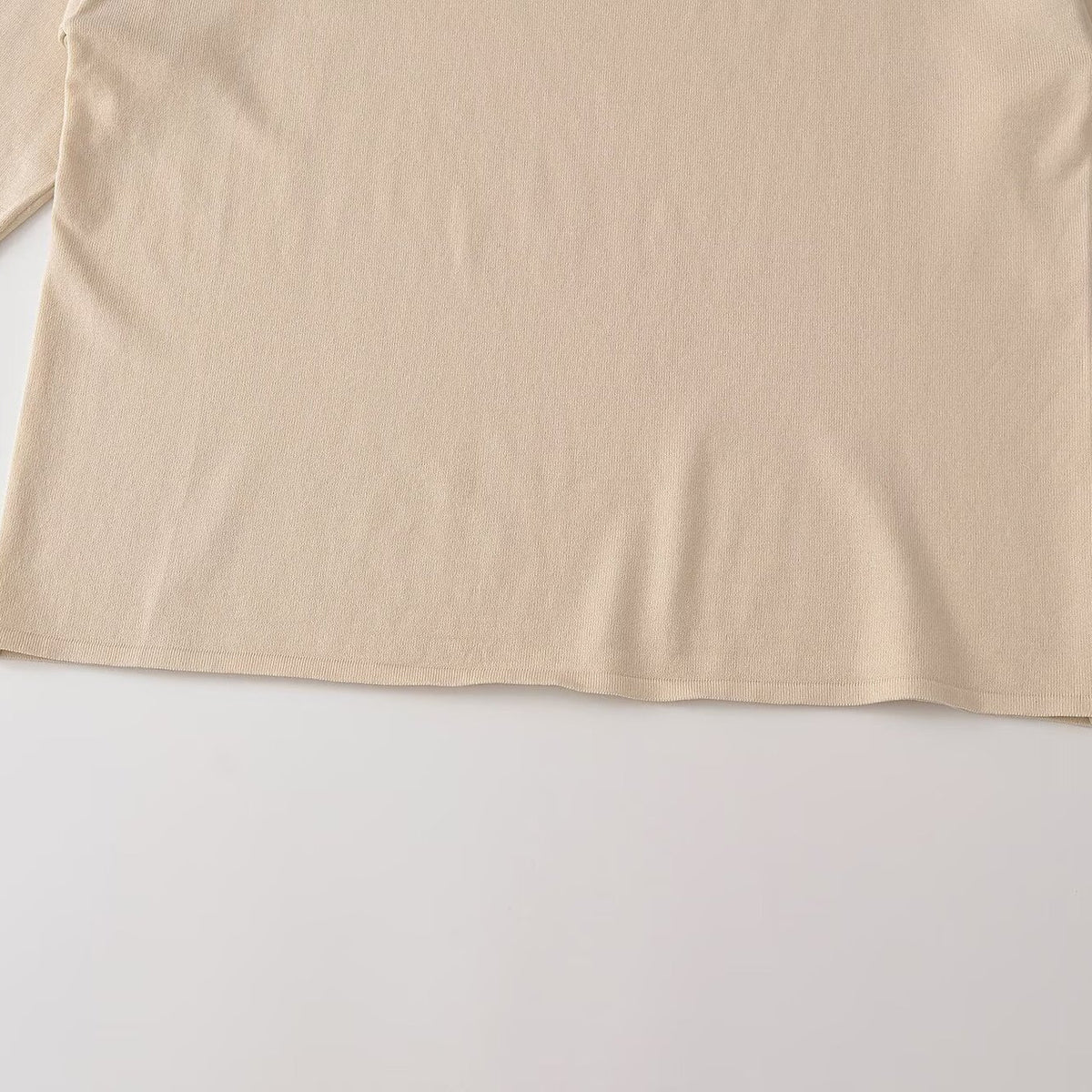 Women's Oversize Sweatshirt with deep round neckline and dropped shoulder EVA-US