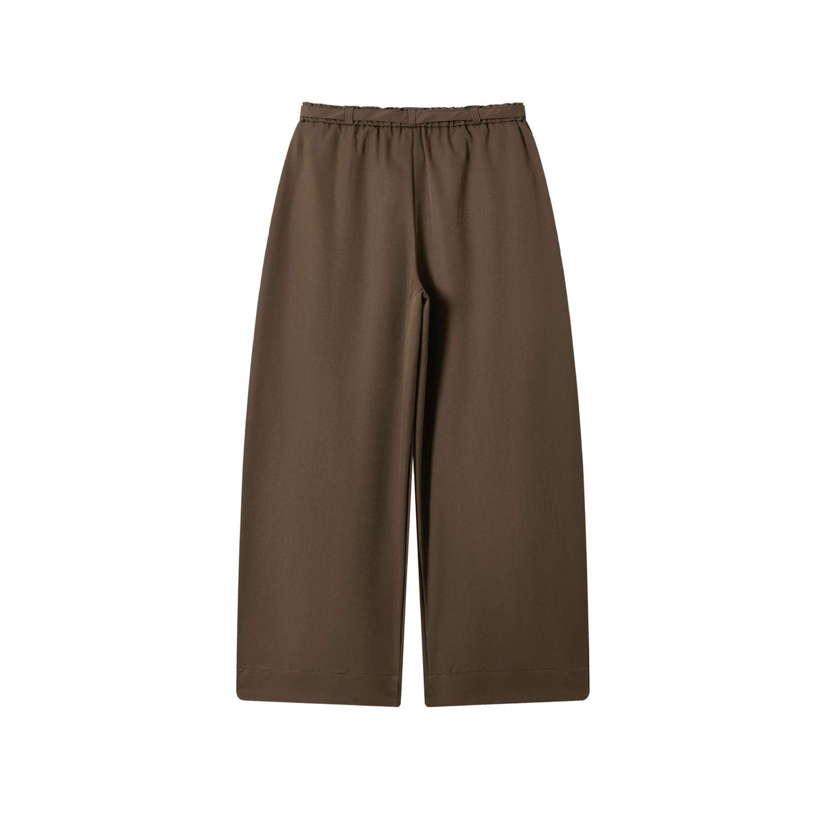 Women's culotte pants with high waist, wide leg, and tie belt EVA-US