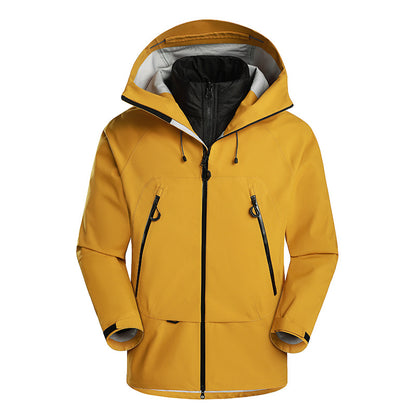Men's waterproof softshell jacket with removable quilted inner jacket EVA-US