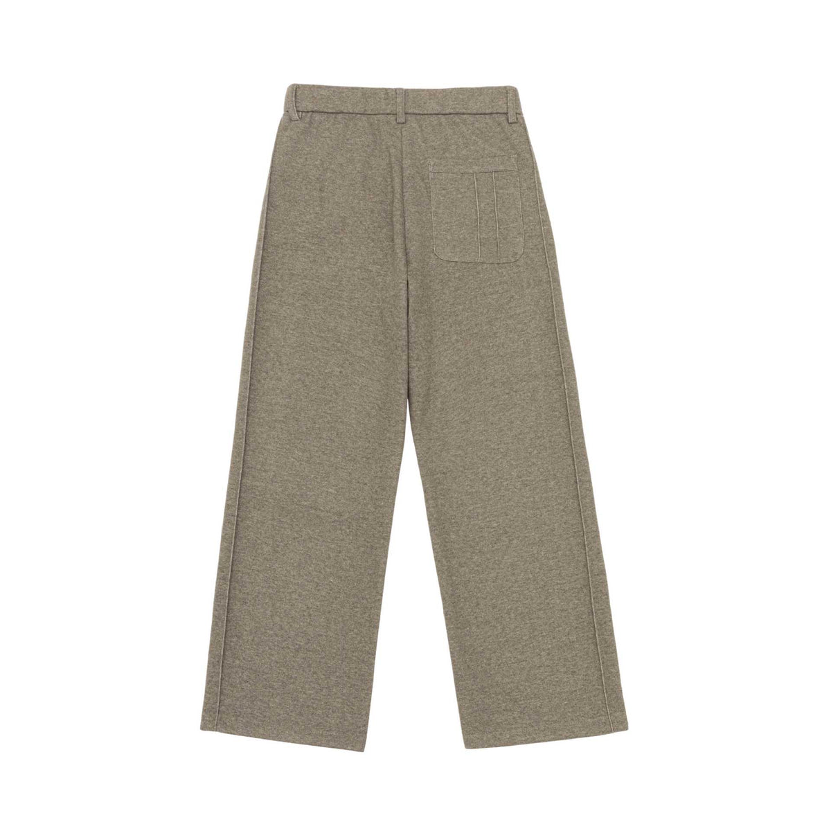 Women's wide pleated trousers made of sweat fabric with high waist and crease EVA-US