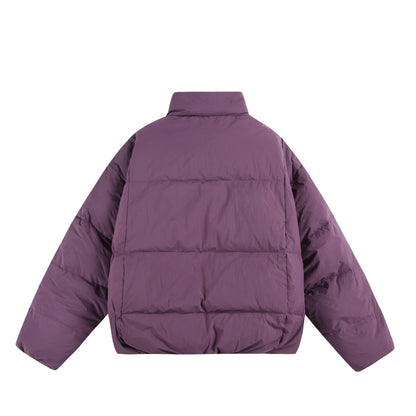 Ladies Oversized Padded Jacket with High Plush Collar and Wind Protection Placket EVA-US