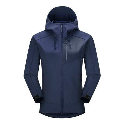 Men's Softshell Trekking Jacket with Hood breathable windproof stretch EVA-US