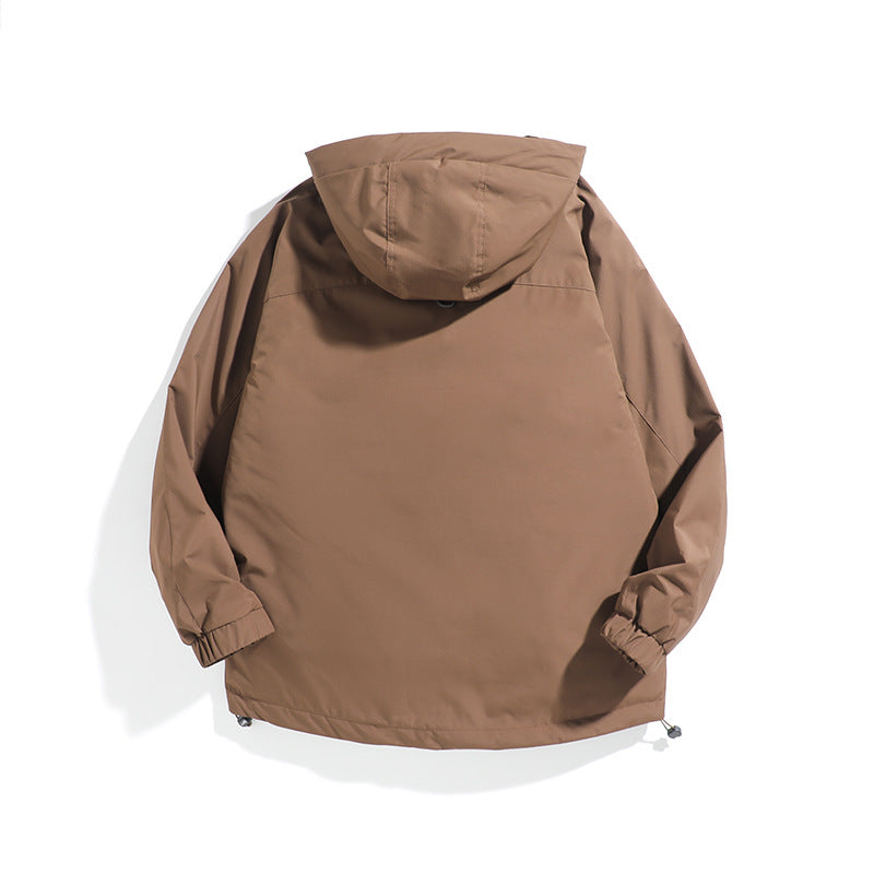 Unisex Wide cut weatherproof parka with hood, drawstring and patch pockets EVA-US