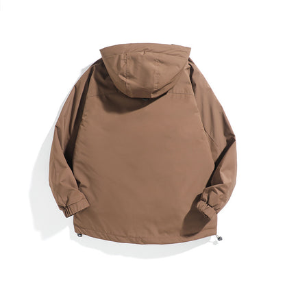 Unisex Wide cut weatherproof parka with hood, drawstring and patch pockets EVA-US