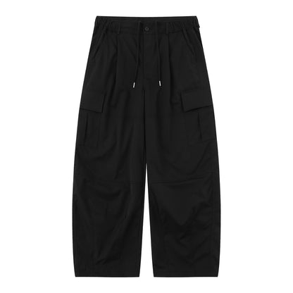 Men's cargo capri pants with elastic waistband, drawstring and utility pockets EVA-US