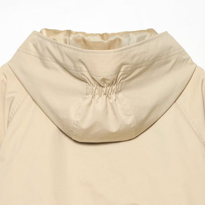 Women's short parka with hood, drawstring waist and flap pockets EVA-US