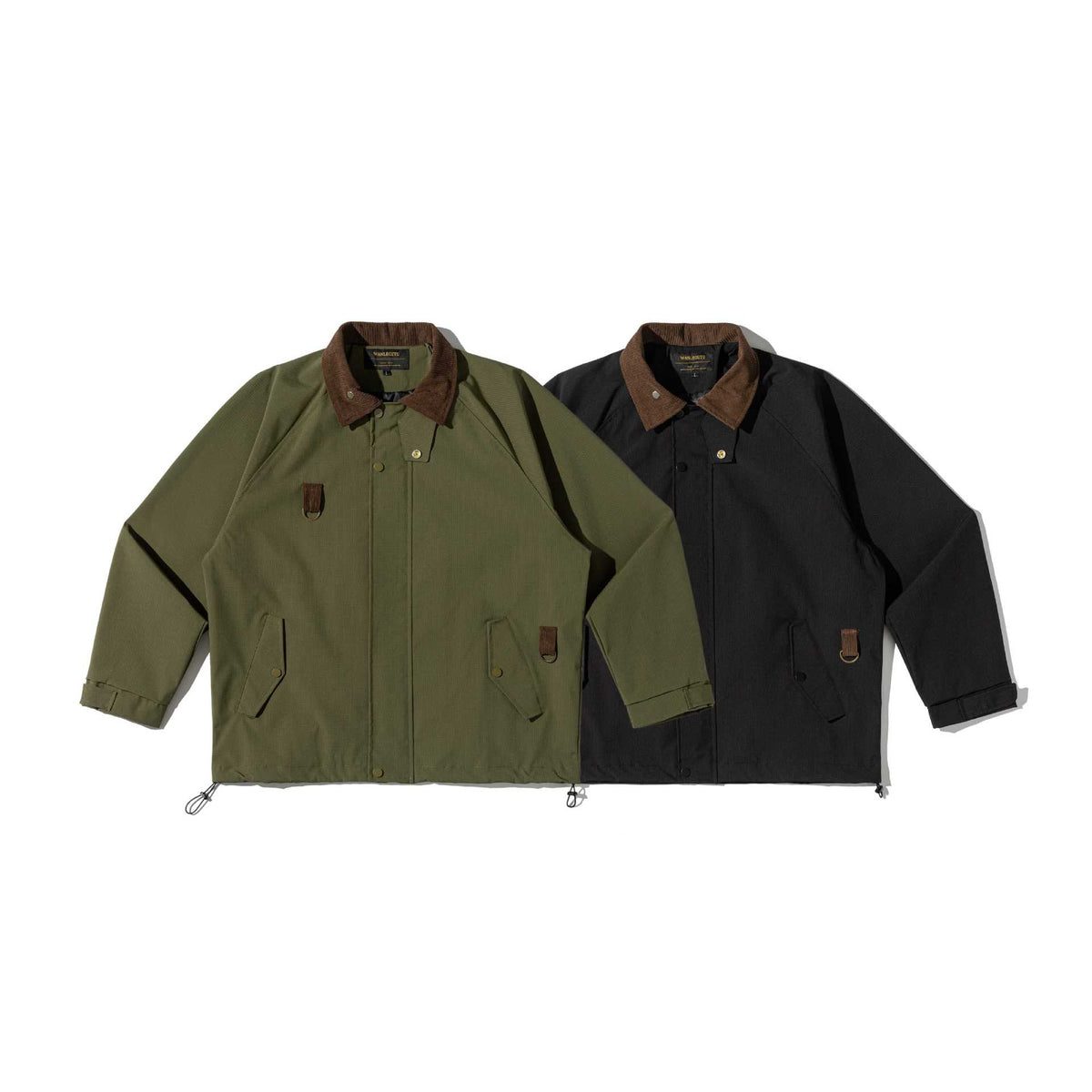 Men's field jacket in parka style with cord collar and utility details EVA-US