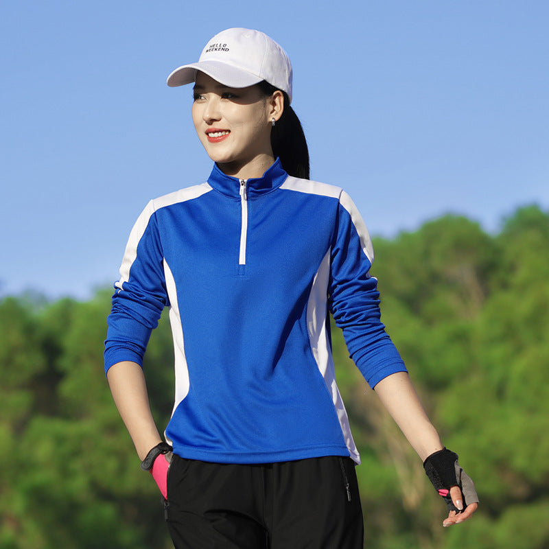 Women's Sports Long Sleeve with Half Zip and Breathable Inserts EVA-US