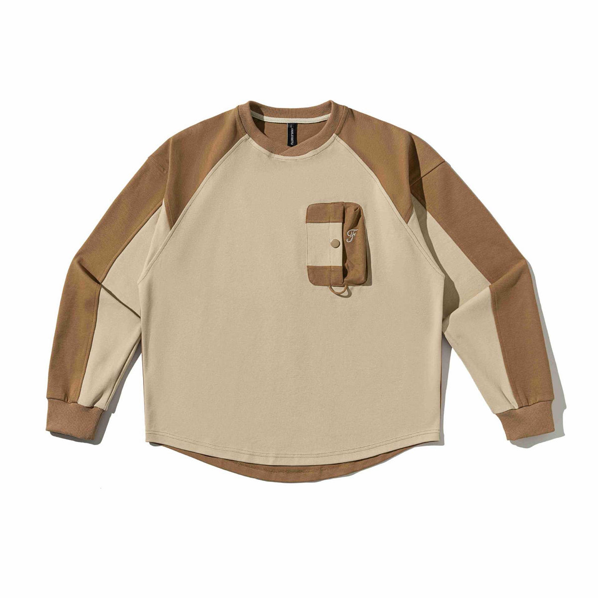 Unisex Raglan Sweatshirt with semi-round hem and patch chest pocket EVA-US