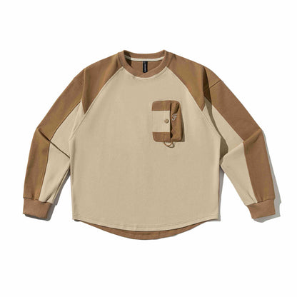 Unisex Raglan Sweatshirt with semi-round hem and patch chest pocket EVA-US