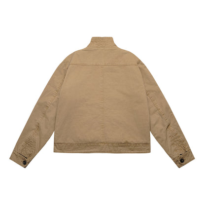Men's short jacket in field blouson style with soft teddy lining and stand-up collar EVA-US