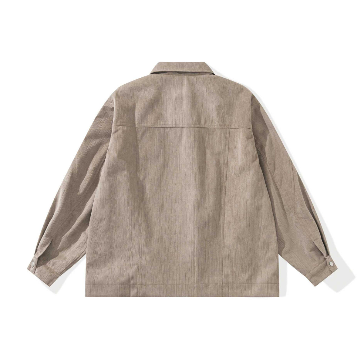 Unisex Boxy Cut Cord Over Shirt with Zipper and Flap Pockets EVA-US