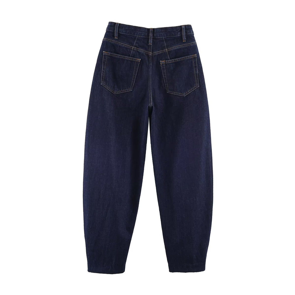 Women High-Waist Balloon Jeans with wide thigh and tapered hem EVA-US