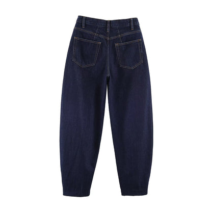 Women High-Waist Balloon Jeans with wide thigh and tapered hem EVA-US