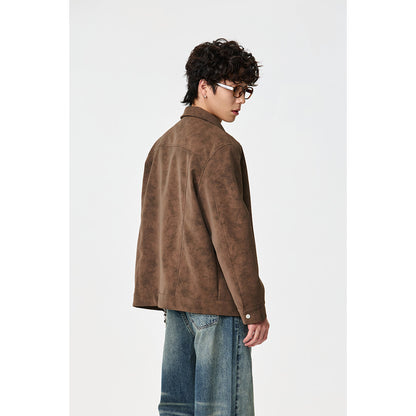 Unisex Short-cut Blouson in suede look with distinctive toggle closures EVA-US