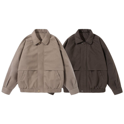 Unisex Boxy Blouson with overlapping front yoke and elastic hem EVA-US