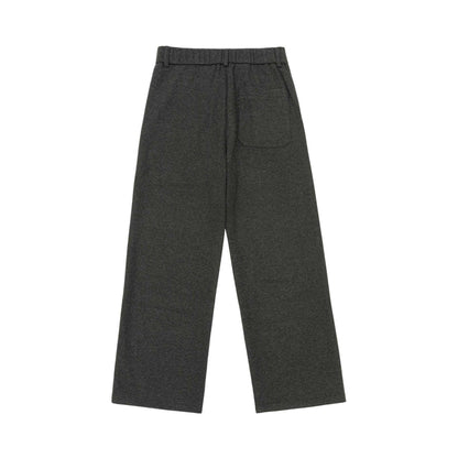 Women High-waisted Pleated Jersey Pants with Wide Leg EVA-US