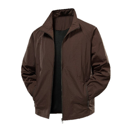 Men's Ultralight Windbreaker with Breathable Mesh Lining and Concealed Zipper EVA-US
