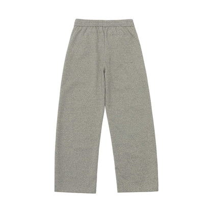 Women loosely cut sweat culottes with drawstring waistband and pleat seam EVA-US