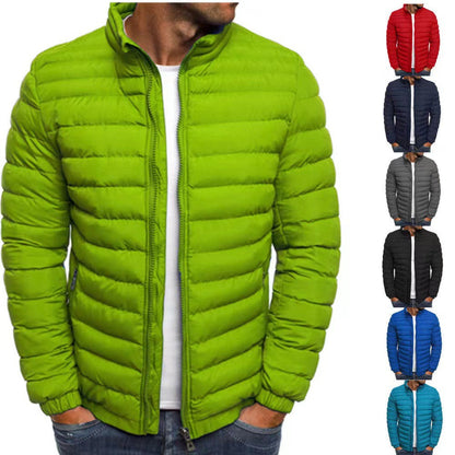 Men's lightweight quilted jacket with high collar and optimal insulation EVA-US