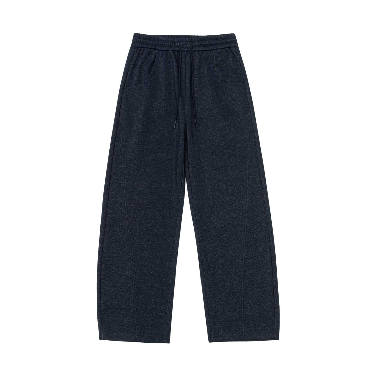 Women loosely cut sweat culottes with drawstring waistband and pleat seam EVA-US