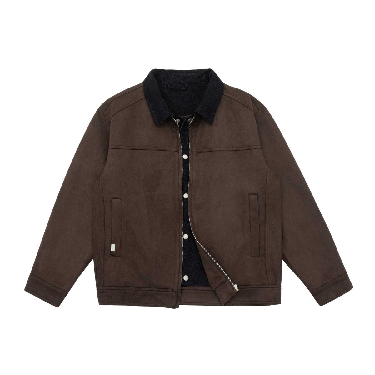 Men's short jacket in canvas workwear style with cord collar EVA-US