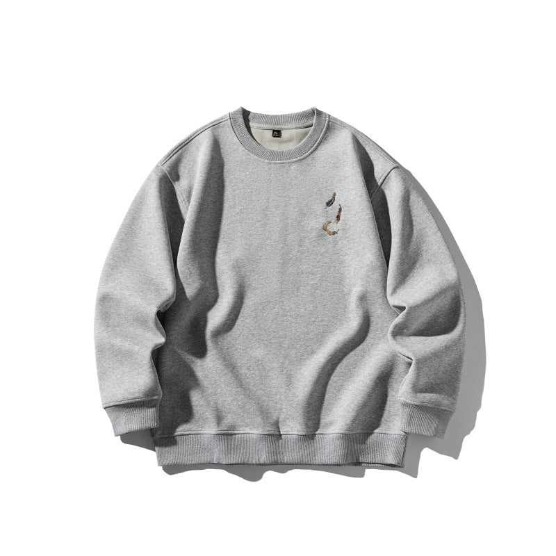 Unisex Oversized Sweatshirt with subtle Koi embroidery EVA-US