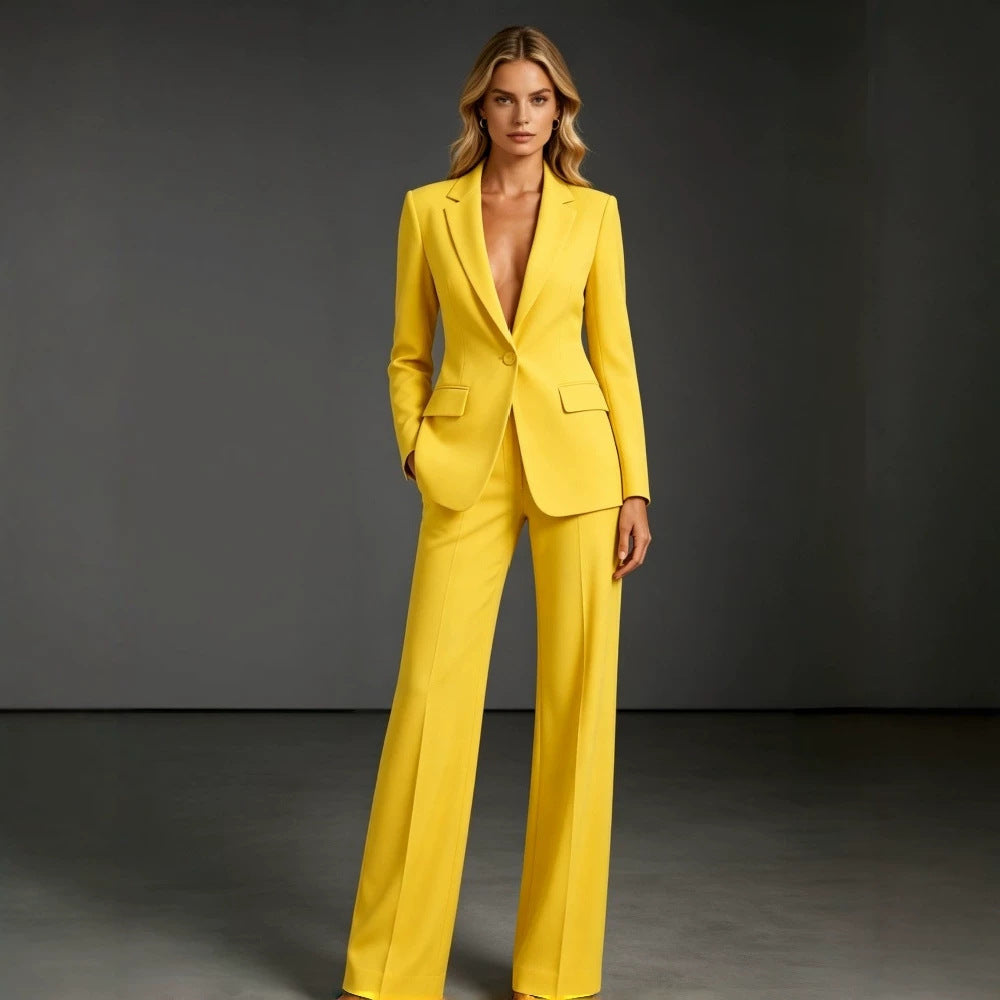 Ladies Elegant Suit with Wide Leg