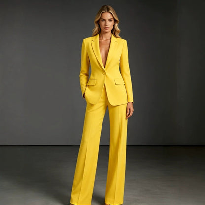 Ladies Elegant Suit with Wide Leg