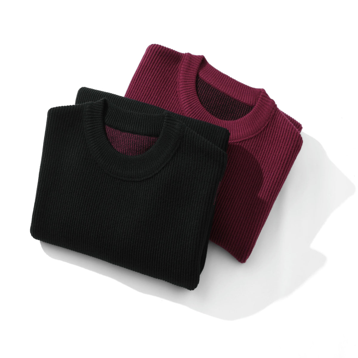 Women Comfortable Ribbed Knit Sweater in Oversize Silhouette with Round Neck and Subtle Destroyed Look