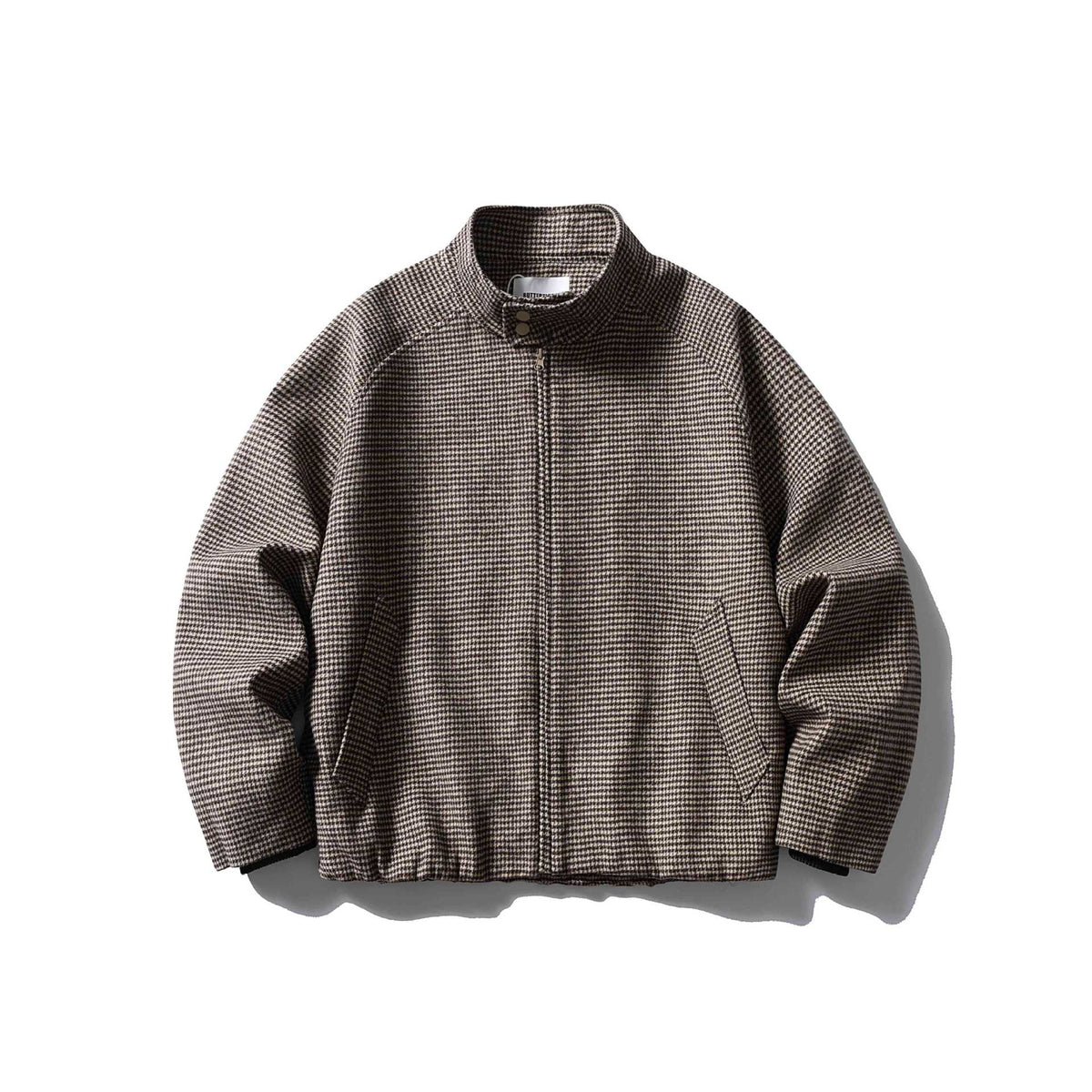 Unisex Short structured blouson jacket with stand-up collar and zipper EVA-US